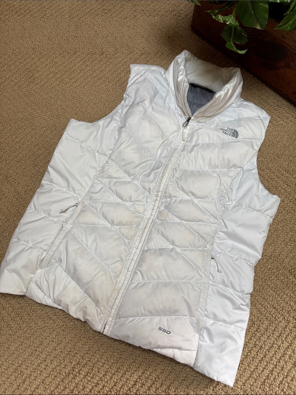 North Face White down Vest